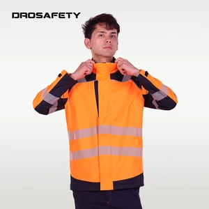 Comfortable Outdoor Lined Fleece Fire Resistant Soft Shell Clothing Safety Workwear Jacket Work