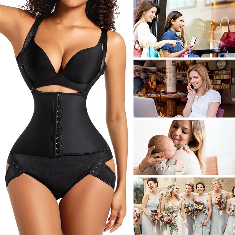 Women Tummy Control Panties Shaper Shoulder Strap Trainer Butt Lift Pull Body Corset Shaping Underwear Waist Trainer Shapewear supplier