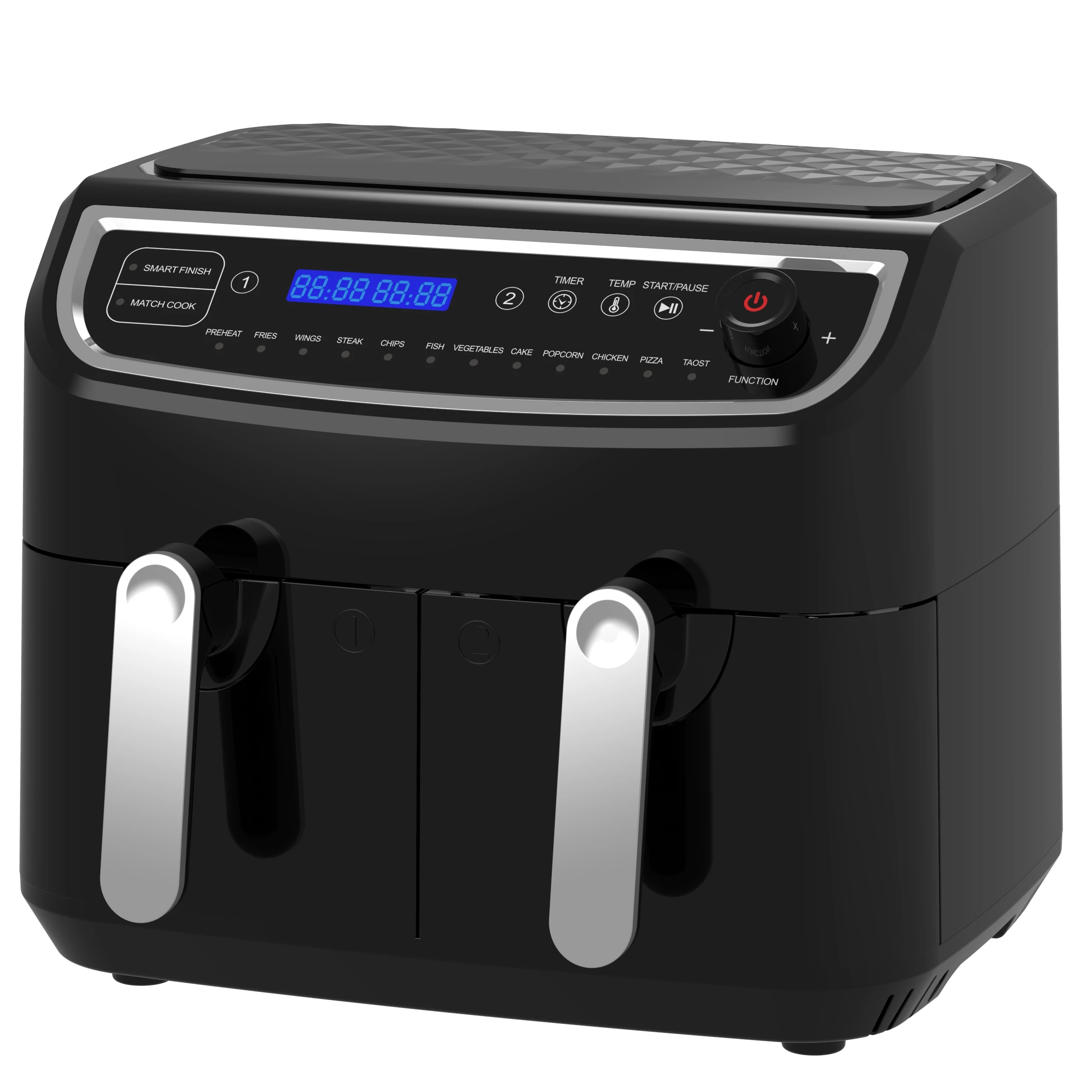 Factory Hotsale Big Capacity Double Pan Air Fryers Factory Direct Sale 2022 Patent Nonstick Air