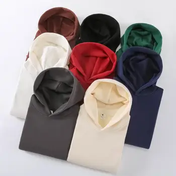 Wholesale 500gsm Unisex 100% Cotton Hoodie Custom Hoodies Pullover High ...