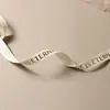 Gold-stamped White Ribbon 1m