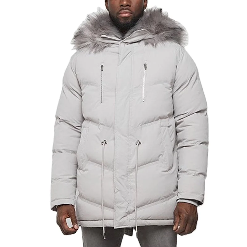 mens fur lined puffer jacket