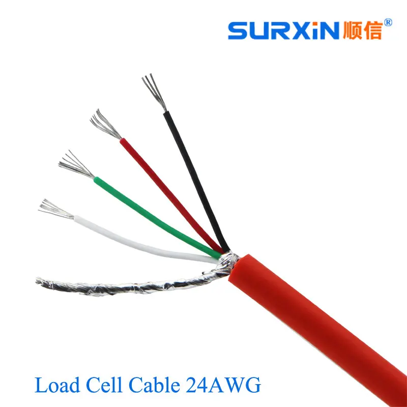 Factory Direct Sale Connectors Color Code in Electrical Wires Load Cell Cable 4 Wire