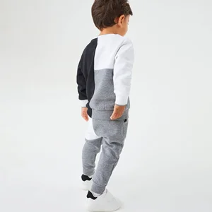 High-quality Kids Outfits Street Wear Sweatshirt Joggers Colors Block Baby Boys Outfits Clothing Kids Girls Clothing Sets