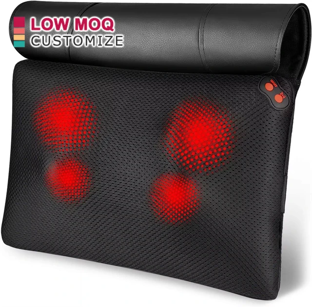 Deep Tissue Car Neck Massage Pillow for Muscle Pain Relief Kneading Application for Body Comfort
