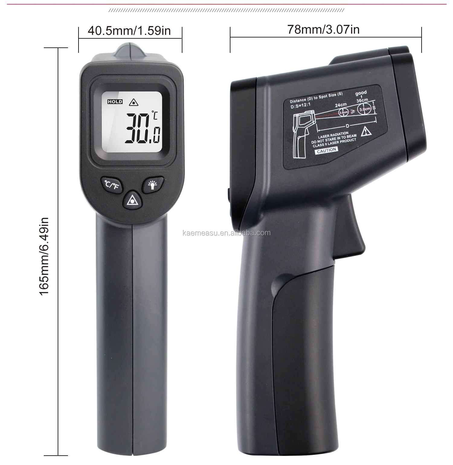 surpeer ir5d laser thermometer gun