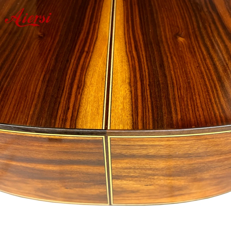 Handmade Classical Guitar with Solid  Swiss Spruce Top Laminated Santos Back India Rosewood Fingerboard and Bridge