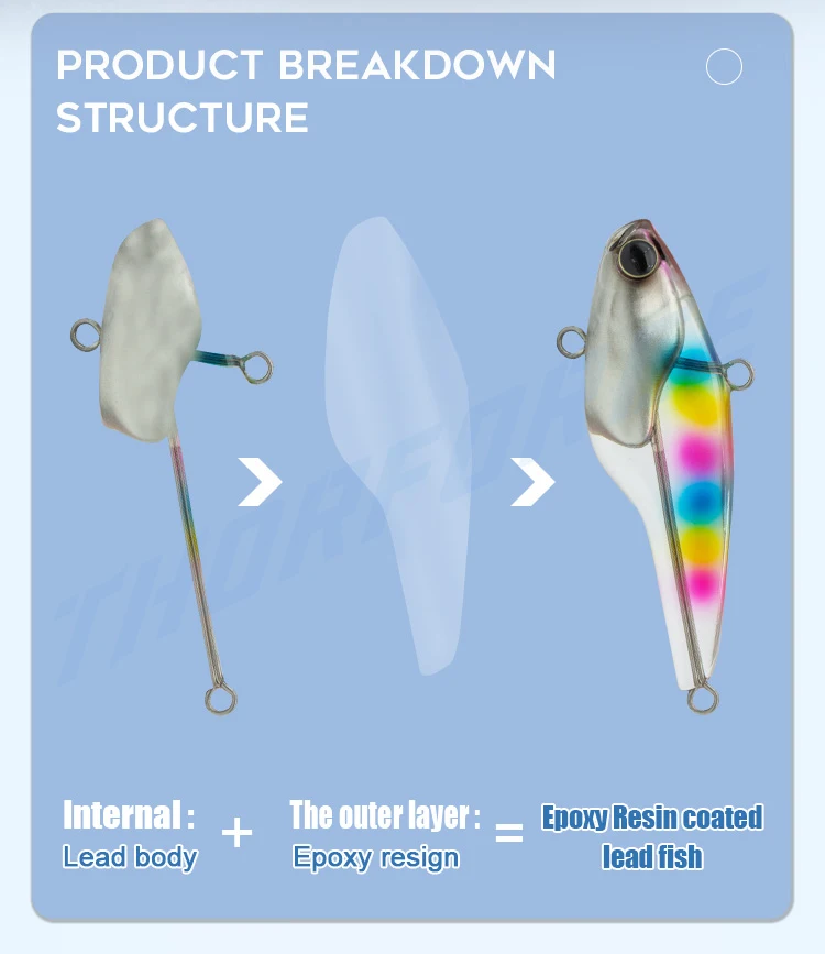 Custom Vibration Fish Bait Fishing Lure Vib Rattled Baits Oem Epoxy