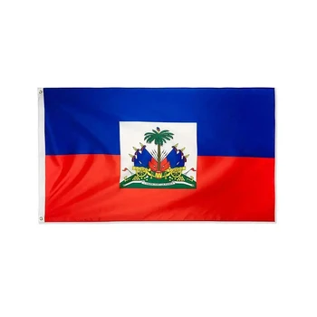 Sunshine  Haiti Country Flag Banner Custom Printing Haitian Flag