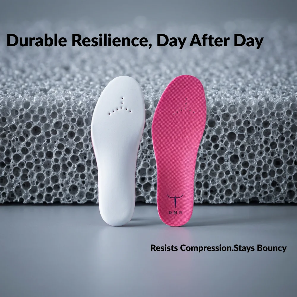 TPU Insoles 5mm Supercritical Foam Sports Insoles for Teachers Classroom  Standing Walking Anti-Fatigue Shock-Absorbing