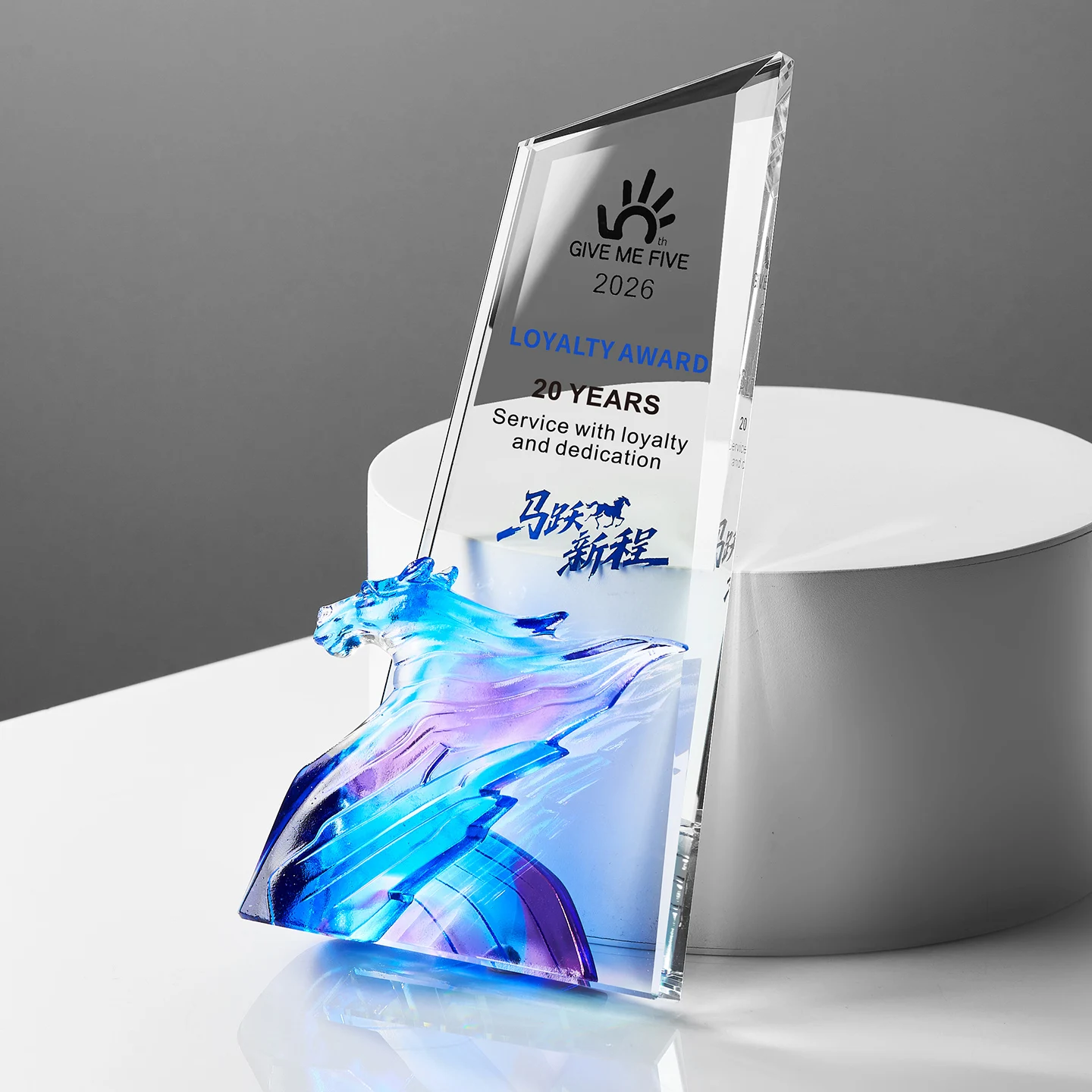 product new creative high quality decorations with horse models luxurious ornaments awards crystal trophies-8