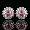 Dried rose ear studs