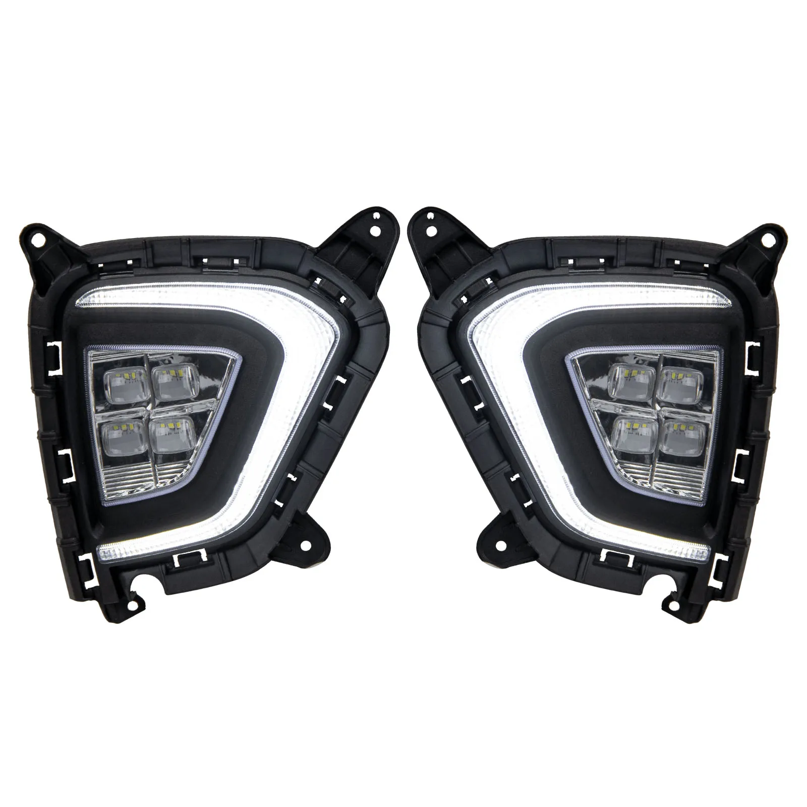 New Design Led Daytime Running Light Drl Fog Lamp Cover for Creta Ix25 2018