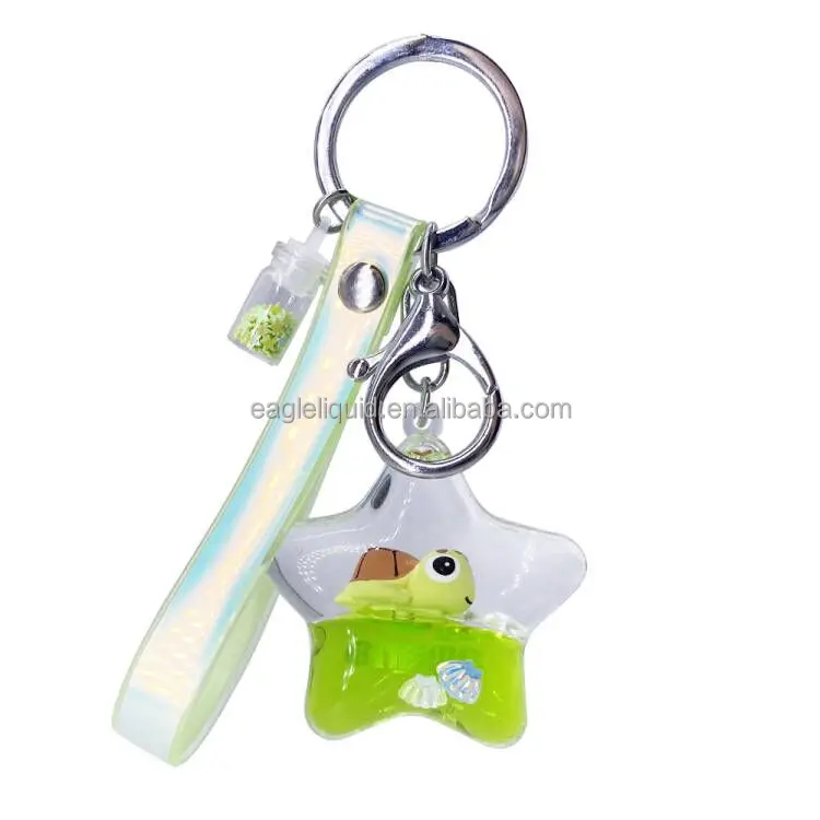 Customized Acrylic Keychain - Floating Liquid Glitter Keyring, 3D