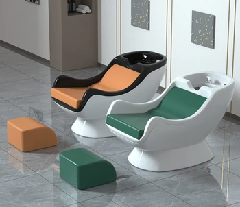 Barber Shop Shampoo Bed Hair Salon Special Hair Salon Semi-reclining Shampoo Bed All-in-one Sitting Beauty Salon Bed Flush Beds