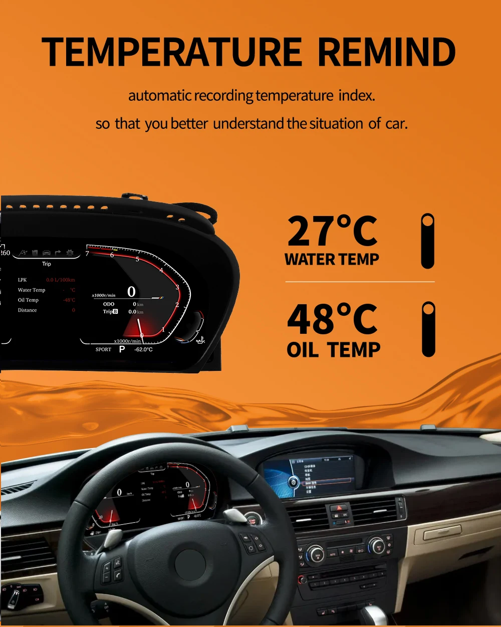 2025 Latest Original for BMW 3 Series E90 E91 E92 E93 Car Digital Cluster New LCD Speed Meter Dashboard