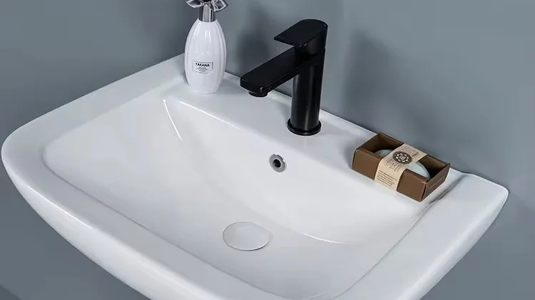 Public Place Ceramic Pedestal Sink Ceramic Bathroom Sink Hand Washing ...