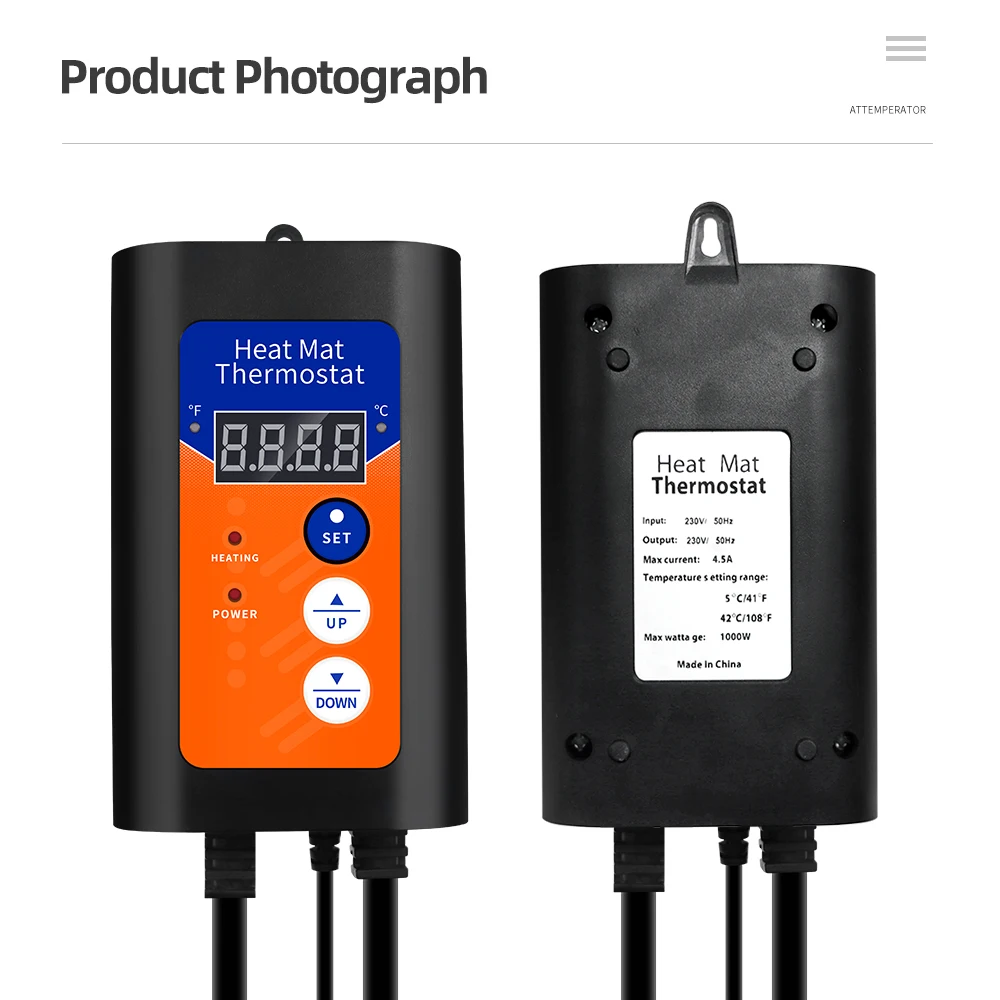 Controlador De Temperatura Digital Jooheli - 230V, Con Sonda Y Temporizador Para Invernaderos, Acuarios