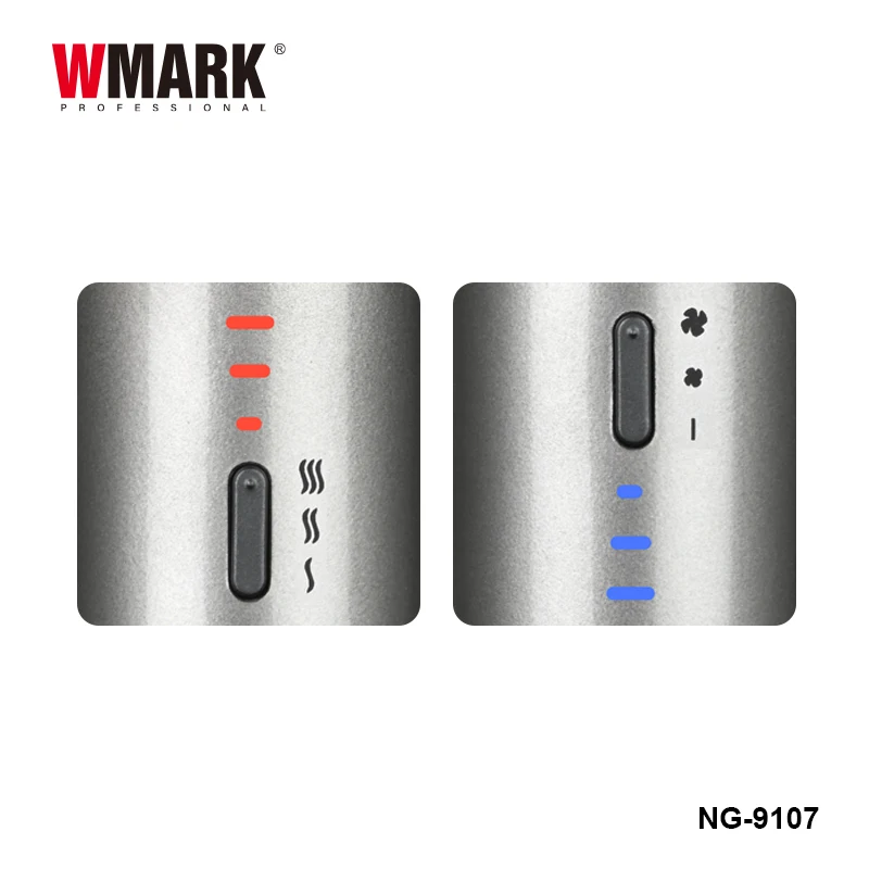 WMARK NG-9107 Customized Professional BLDC Brushless Motor High Speed 100,000RPM Hair Blower 2000W LED Display Barber Hair Dryer