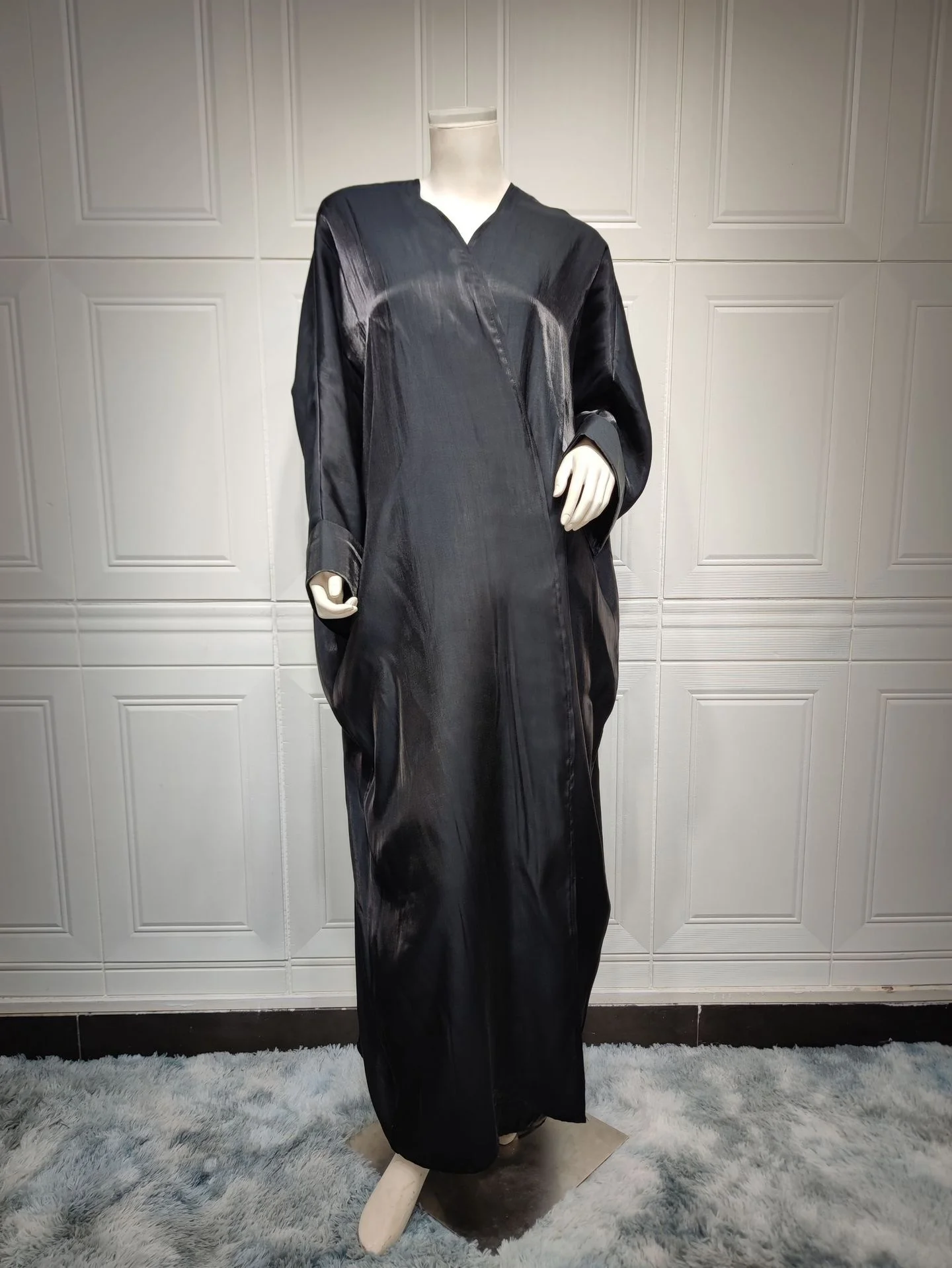 Satin Muslim batwing Abaya Cardigan Clothing Abaya Arabic Dress Muslim Abaya Women Dresses
