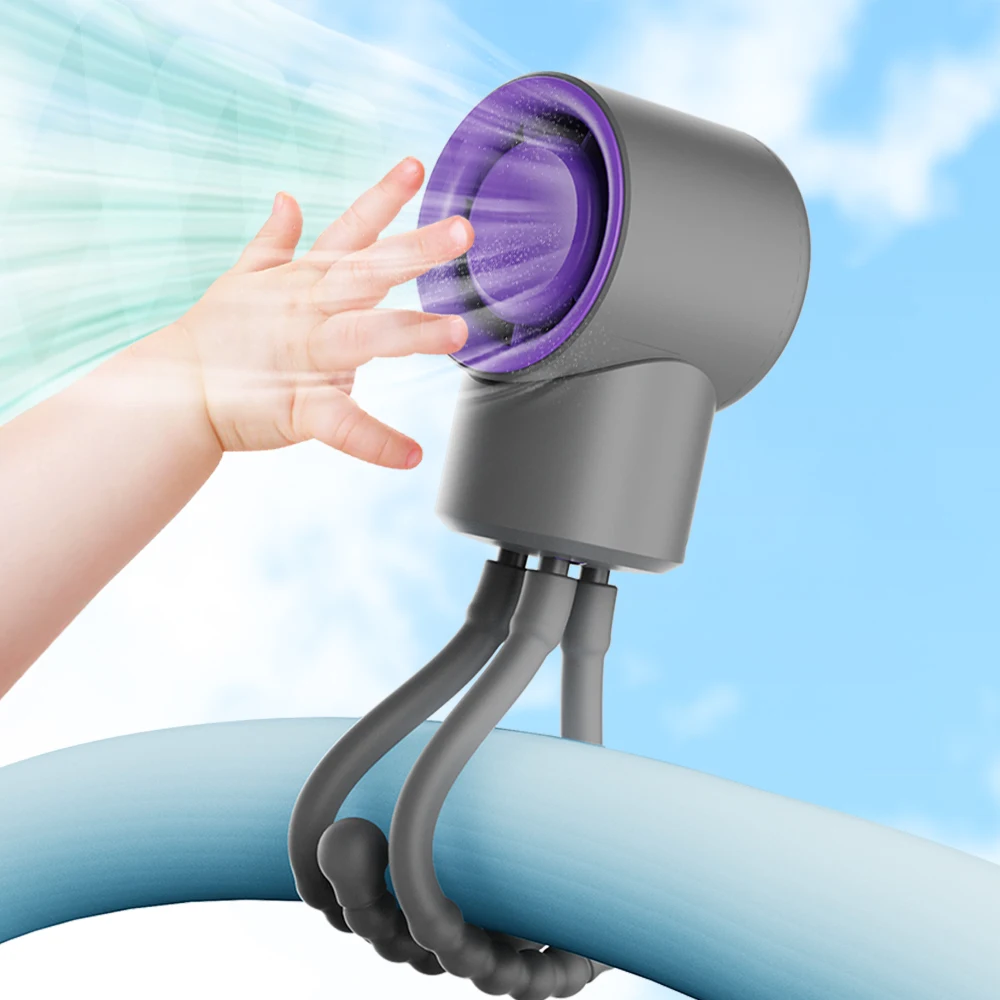 2025 Hot Upgraded Octopus Shape Fan for Baby Stroller Adjustable Direction Tripod Handheld Air Cooling Fan 1200mAh Rechargeable