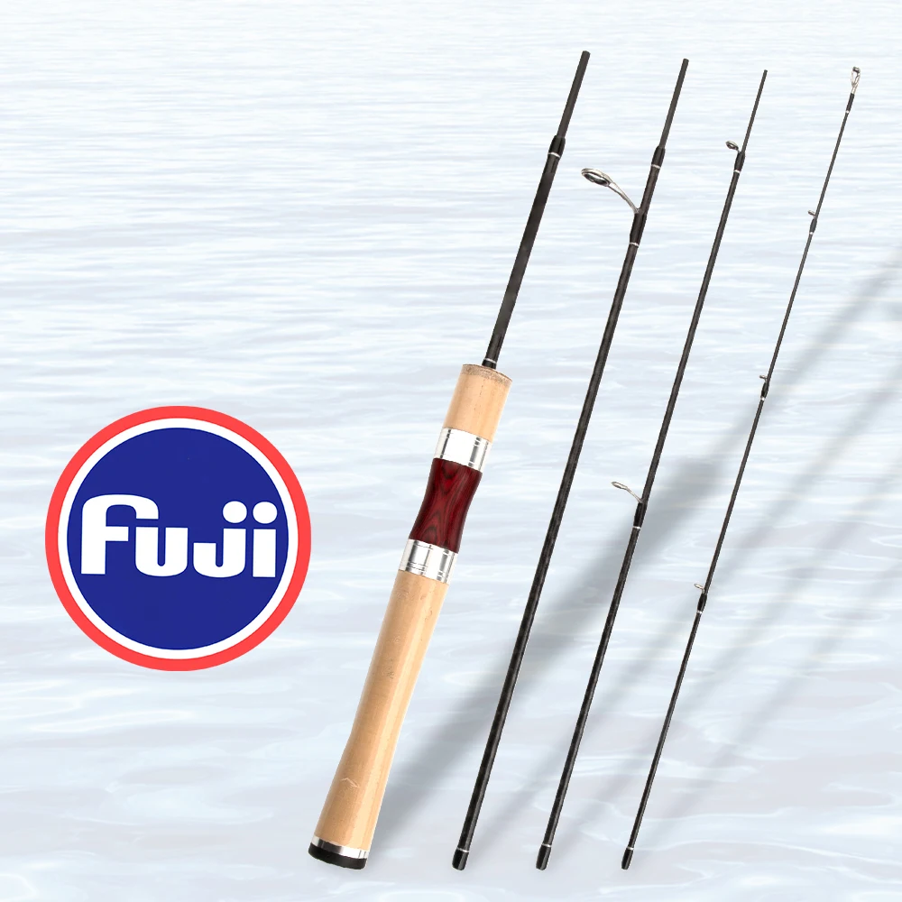 FISHINGFANS Fuji Guide Ultralight Cork Handle Fishing Rod Carbon  Sections Crappie Panfish Ultralight Spinning Rods