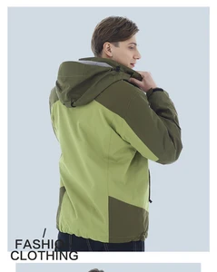 Casual Style Outdoor Waterproof Breathable Plus Size Blouson Jacket with Windproof Zipper Closure Unisex Outerwear