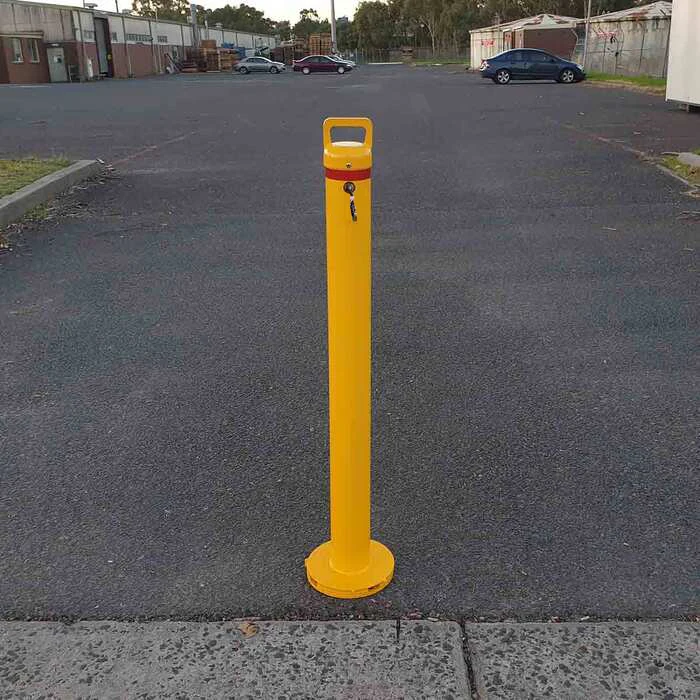 140mm Removable PadLock Traffic Barrier Yellow In-Ground Traffic Management Device factory