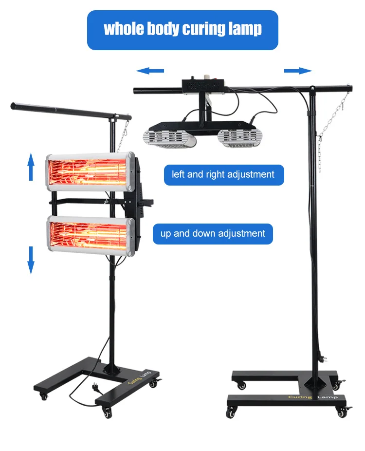 Professional Auto Body Infrared Curing Lamps 2600w Infrared Heat Lamps