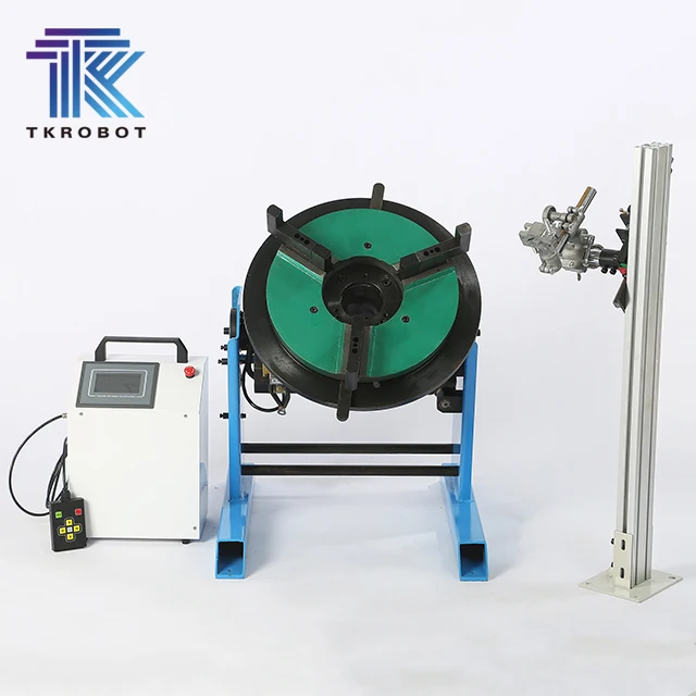 TKweld 600kg 220V Welder Positioner 400mm Chuck Turntable Timing Hole Designed for Construction Industries New Condition