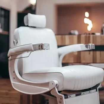 Hot sale  elegant barber chair Classic design Salon furniture White leather  Vintage barber chair Takara Belmont Barber chair