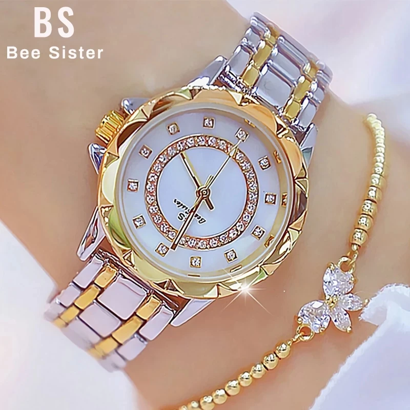 BS Bee Sister 1506 Fashion Chinese Womens Quartz Watch Original Stainless  Steel Waterproof Analog Display Simple Wristwatch