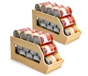 Best quality bamboo can Organizer and pantry soda can Organizer Beverage Beverage stackable can organizer dispenser