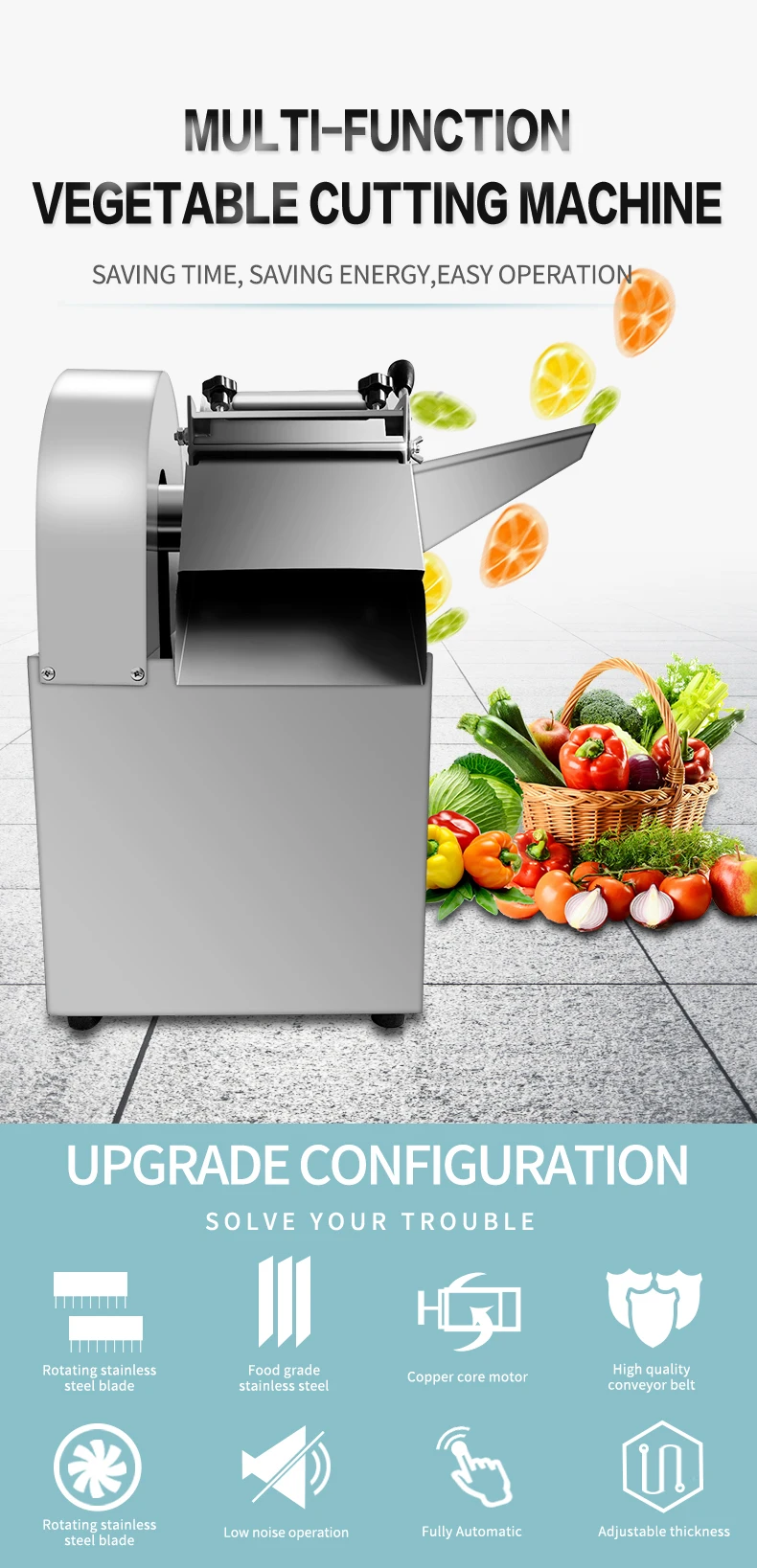 Stainless Steel Industrial Commercial Potato Cassava Stick apple Yam Chip Fruit Cutting Machine Cutter Fruit Slicer Machine - Image 2