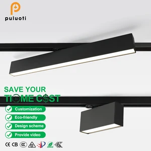 270mm*33mm 10W LED CCT Magnetic Track Lights Floodlight White/Black COB Ceiling 180° Rotatable Aluminum for Indoor Track Rail