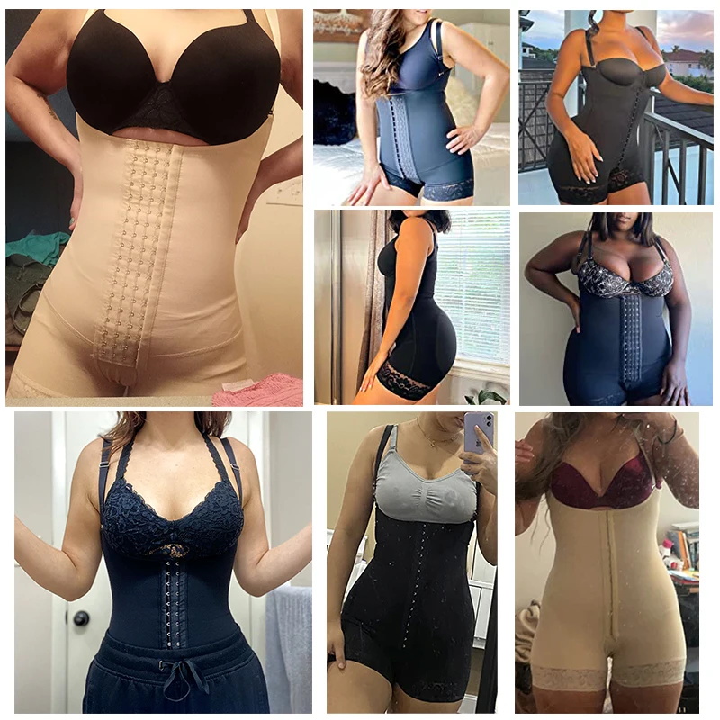 2023 New Arrival Trending 2 Piece Breathable Seamless Tummy Control Faha Bbl Post Partum Body Shaper Waist Girdle Bodysuits