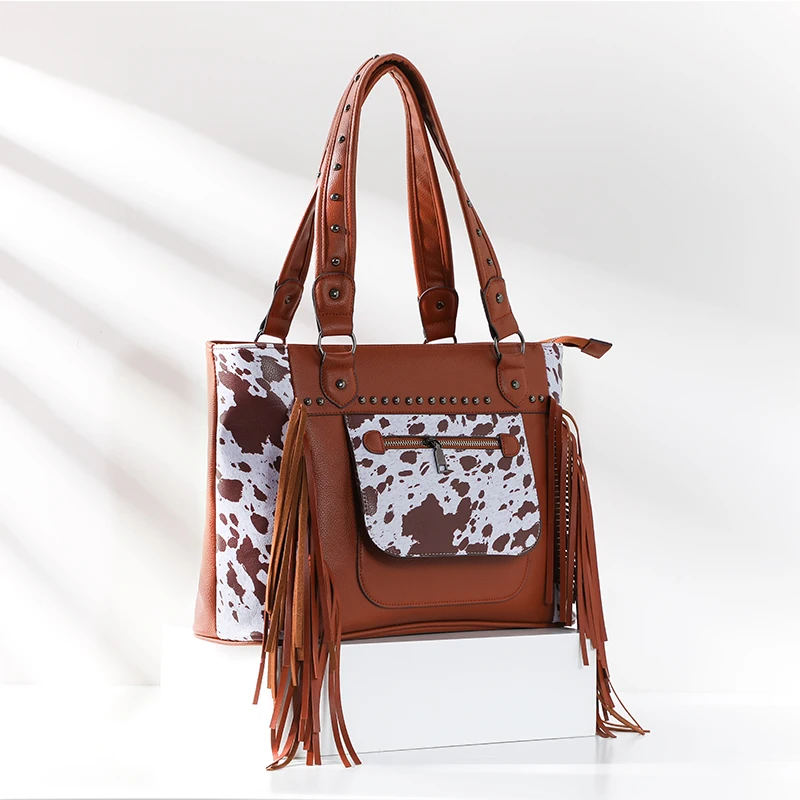 Native American Hair-on Cowhide Leather Tote Bag BRN | Montana West,  American Bling, Trinity Ranch Western Purses & Bags