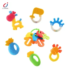 Chengji Baby Toys 0-12 Months Newborn Rattles Toys Baby Teether Sensory 10pcs Play Baby Teether Toys Gift Set