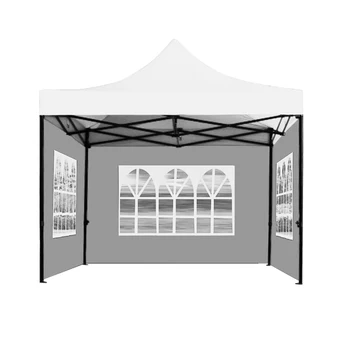 Brand new  3x3m 10x10ft white steel outdoor folding tents with sidewalls carpas plegables 3x3
