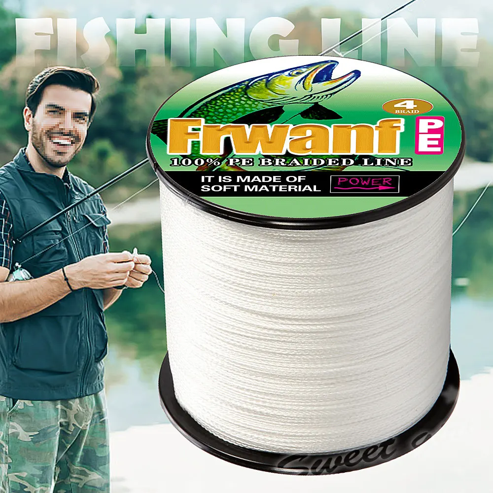 frwanf braided fishing line - 300 Yards yard braided fishing line with low stretch FRWANF X4 4 Strands 300M