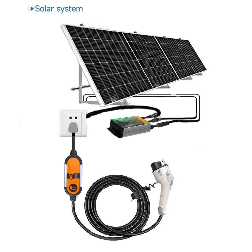 Feyree Portable Solar Ev Charger Dc Solar Panels Car Chargers Ev Electrical Ac App Control Car