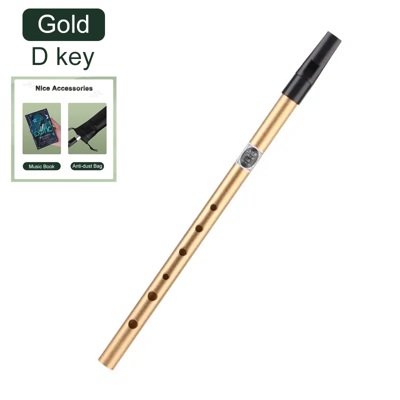 MINGYQOU Irish Whistle Flute C/D Key Ireland Flute Aluminum Alloy Whistle 6 Hole Flute M aperçu 12