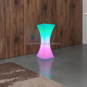 Factory Direct Modern Design Outdoor Lighting Furniture Plastic Waterproof 16 Color Changing Led Party Activities Bar Table