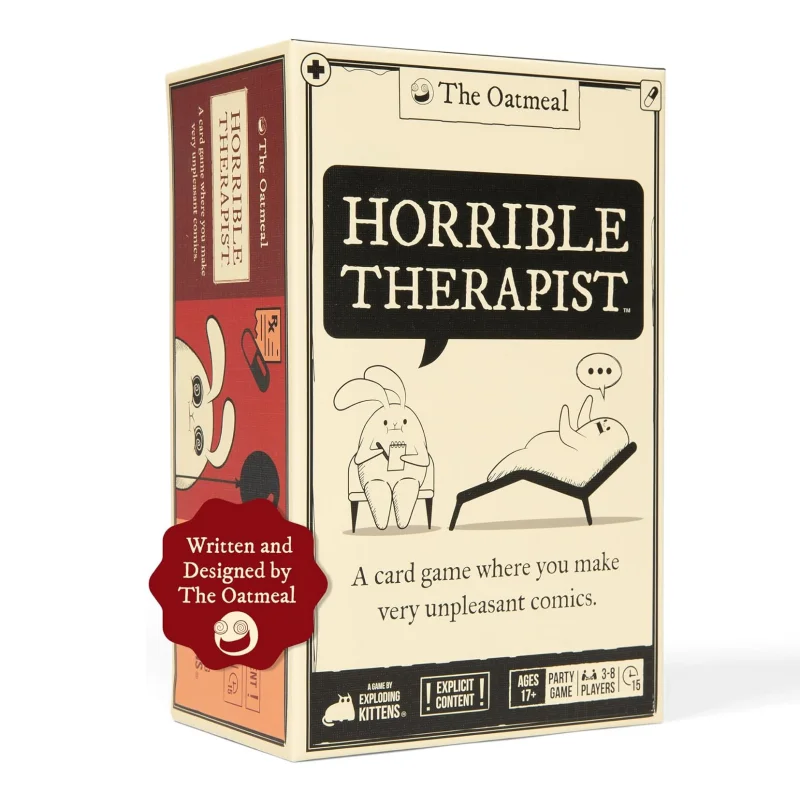 2025 Exploding Kittens Horrible Therapist: Base Edition 15 Minutes to Play Comic Building Game Party Game Family Game Night Card