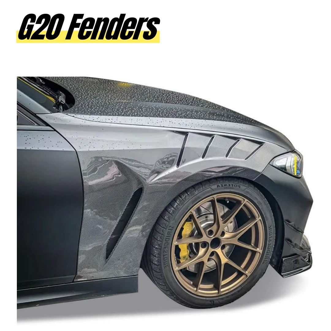 Carbon Fiber Fender For BMW G20 G28 2019+ Carbon Fenders With Vents V3 VE Two Styles