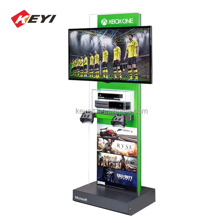 Factory Custom Showroom Metal Video Game Kiosk Display Shelf / Game