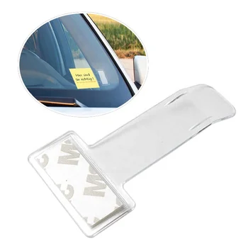 Automotive giveaways gift transparent clear car vehicle windshield self-adhesive parking stickers parking ticket holder clip