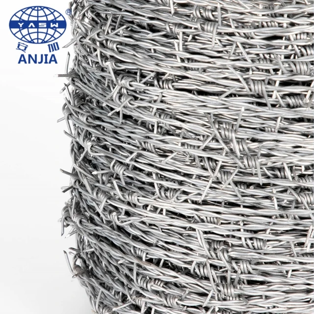 Factory Selling Directly Galvanized Barbed Iron Wire Used in Industry Agriculture Animal Husbandry Customized Protection 500m