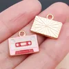 1 13x15x1mm-25170--radio de cinta musical con goteo de aceite rosa