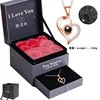 Rose Gold Heart necklace +9 rose gift box